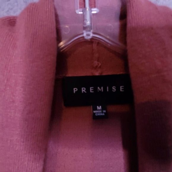 Premise Womens Cardigan Sweater Solid Pink Long Sleeve Open Front Fly‎ Away M - Picture 7 of 9